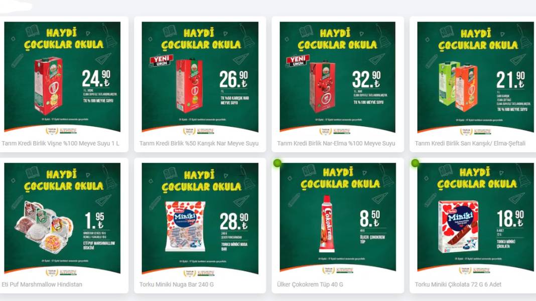 Okulların açılmasının ardından Tarım Kredi Market'ten dev indirim: İşte 12 -17 Eylül 2023 market kataloğu 8